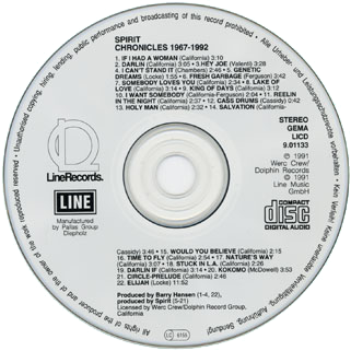 spirit cd chronicles 1967-1972 label